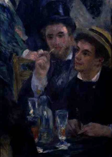 Baile no Moulin de la Galette, detalhe de dois homens sentados – Pierre-Auguste Renoir Pierre-Auguste Renoir Master Apollon