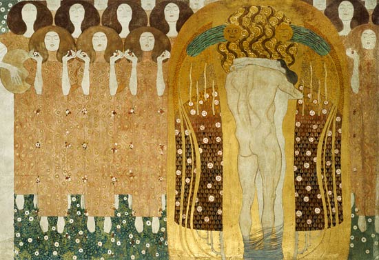 Beijo, detalhe da Frise Beethoven – Gustav Klimt Gustav Klimt Master Apollon