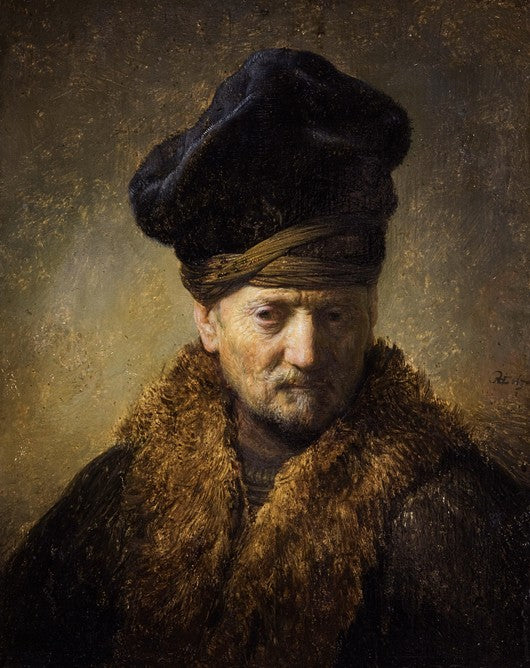 Retrato de um velho com um chapéu de pele – Rembrandt van Rijn Rembrandt van Rijn Master Apollon