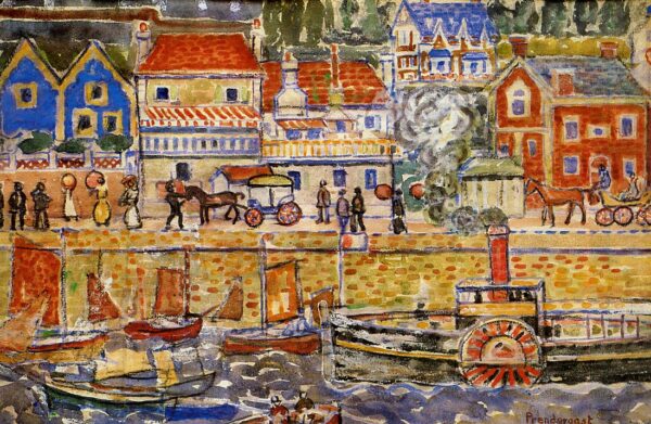 Aterrissagem de Barco, Dinnard – Maurice Prendergast Maurice Prendergast Master Apollon