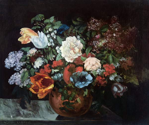 Bouquet de flores – Gustave Courbet Gustave Courbet Master Apollon