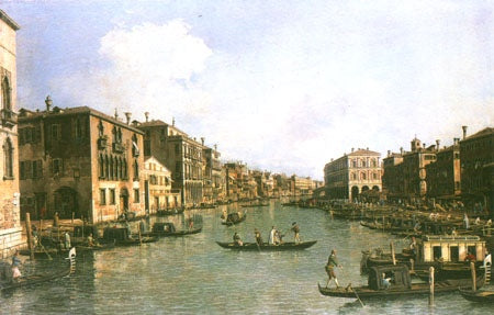 O Canal Grande na direção sudeste da Ponte de Rialto – Giovanni Antonio Canal Giovanni Antonio Canal Master Apollon