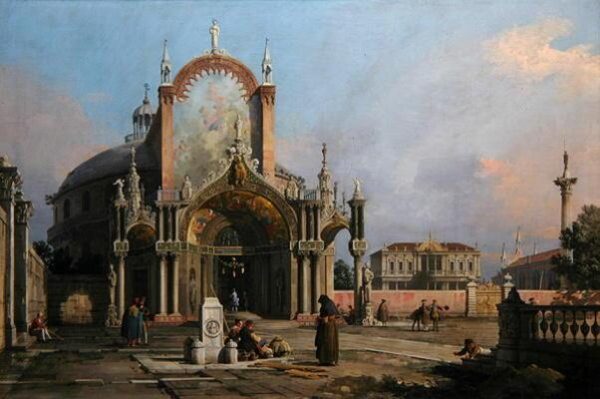 Capriccio de uma igreja, por volta de 1750 (óleo sobre tela) – Giovanni Antonio Canal Giovanni Antonio Canal Master Apollon