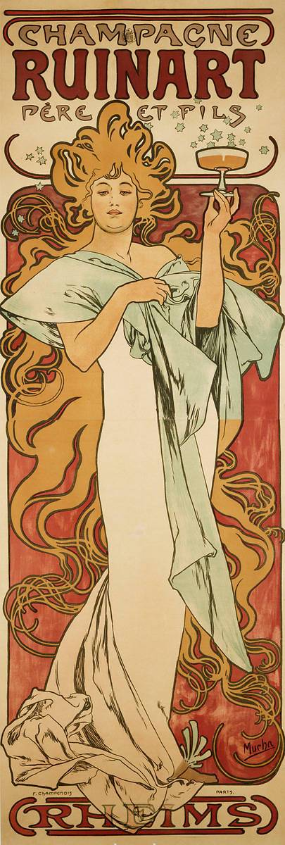 Ruína de champanhe – Mucha Alphonse Mucha Master Apollon