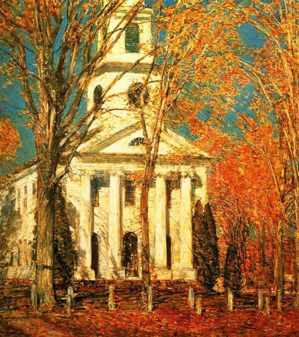 Igreja em Old Lyme – Childe Hassam Childe Hassam Master Apollon