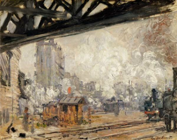 A Estação Saint-Lazare, vista exterior de Claude Monet Claude Monet Master Apollon