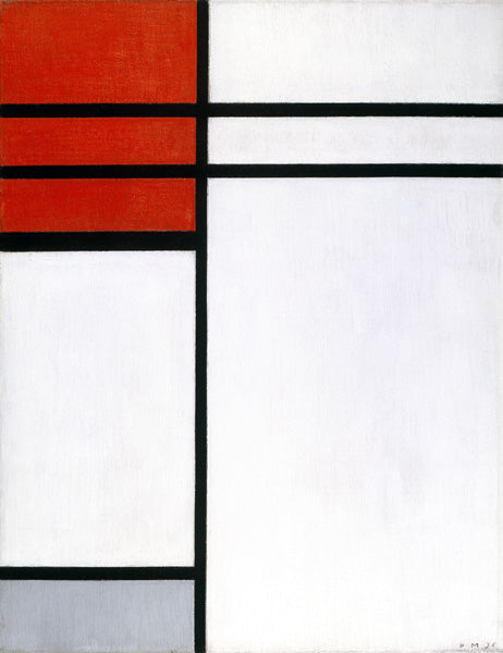 Composição com vermelho – Mondrian Piet Mondrian Master Apollon