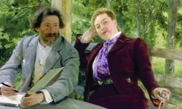 Autorretrato com Natalia Borisovna Nordman-Severova – Ilya Repin Ilia Repin Master Apollon