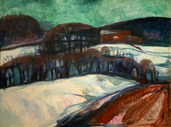 A casa vermelha na neve – Edvard Munch Edvard Munch Master Apollon