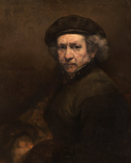 Autorretrato com boina e colarinho reto – Rembrandt van Rijn Rembrandt van Rijn Master Apollon