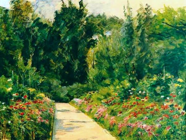 Peças de jardim com o caminho e flores – Max Liebermann Max Liebermann Master Apollon