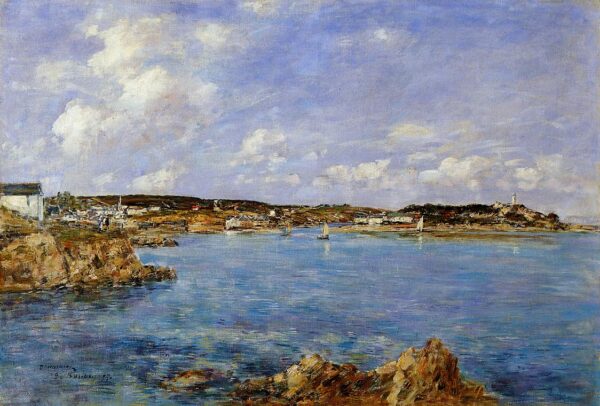 Douarnenez, a baía, vista da ilha Tristan – Eugène Boudin Eugène Boudin Master Apollon