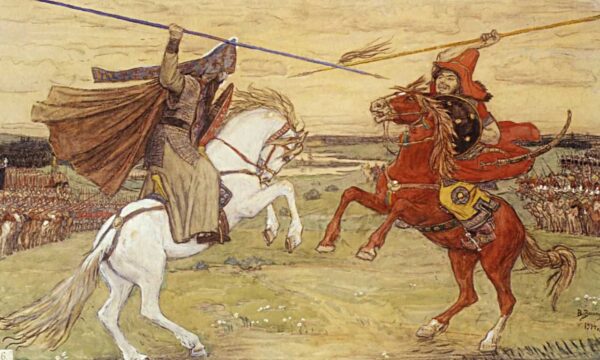 Duel Peresvet com Chelubey – Viktor Vasnetsov Viktor Vasnetsov Master Apollon