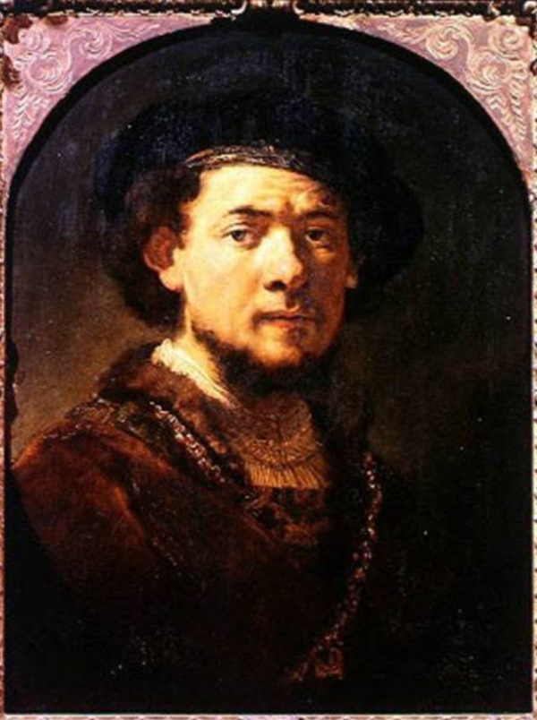 Retrato de um homem com um colar de ouro ou, Autorretrato com barba – Rembrandt van Rijn Rembrandt van Rijn Master Apollon