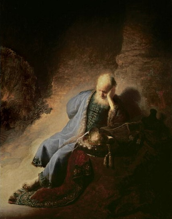 Jérémie lamentando-se sobre a destruição de Jerusalém – Rembrandt van Rijn Quadros Populares Master Apollon