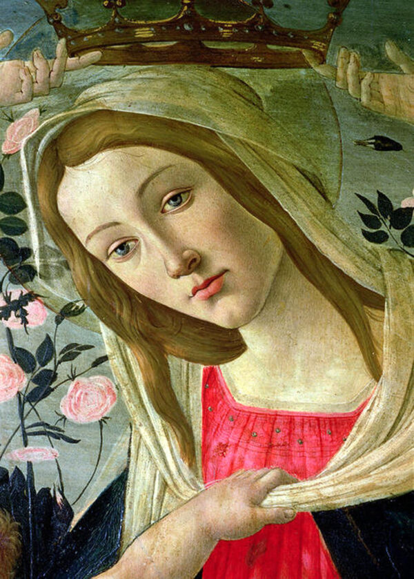 Virgem e criança coroada por anjos, detalhe da Virgem – Sandro Botticelli Sandro Botticelli Master Apollon