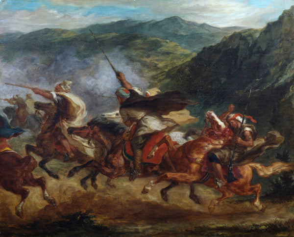 Cavalaria árabe exercitando uma carga – Eugène Delacroix Eugène Delacroix Master Apollon