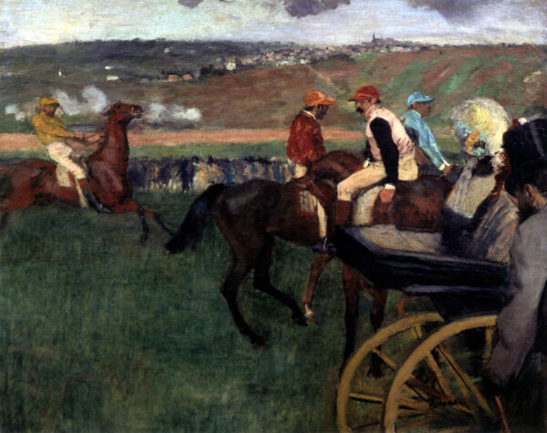 O hipódromo – Jóqueis amadores perto de um carro – Edgar Degas Edgar Degas Master Apollon