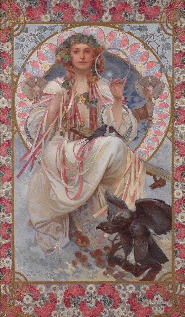 Retrato de Joséphine Crane Bradley no papel de Glory – Mucha Alphonse Mucha Master Apollon