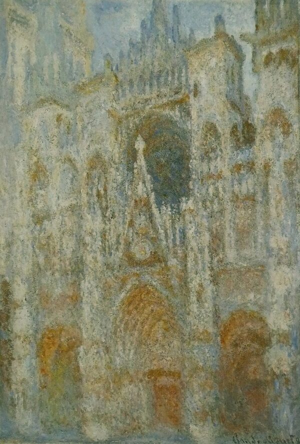 A Catedral de Rouen. O portal, sol da manhã; harmonia azul (W1355) – Claude Monet Cathédrales de Rouen de Claude Monet Master Apollon