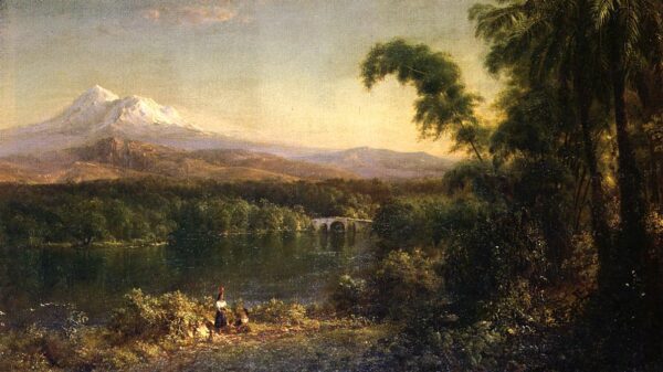 Personagens em uma paisagem do Equador – Frederic Edwin Church Frederic Edwin Church Master Apollon