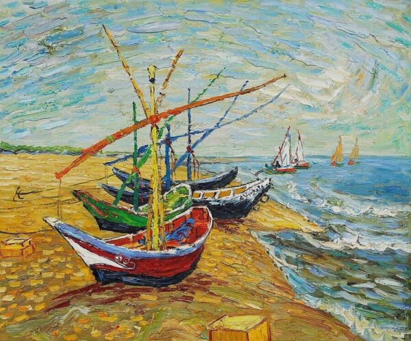 Barcos nas Saintes-Maries – Van Gogh Vincent Van Gogh Master Apollon