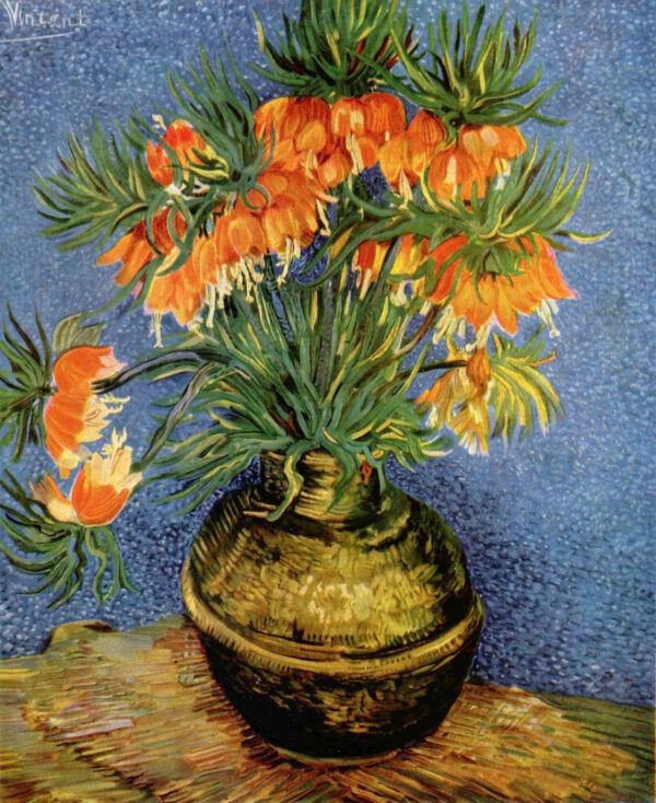 Fritilárias, coroa imperial em um vaso de cobre – Van Gogh Vincent Van Gogh Master Apollon