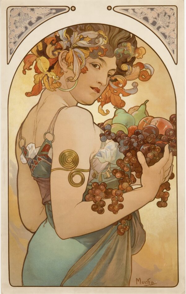 Os frutos – Mucha Alphonse Mucha Master Apollon