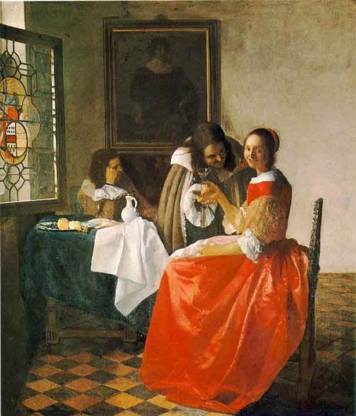 A Jovem Moça com Copo de Vinho – Johannes Vermeer Johannes Vermeer Master Apollon