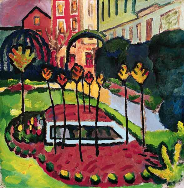 Jardim com lago – August Macke August Macke Master Apollon