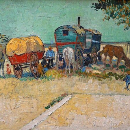 As Caravanas, acampamento de Ciganos – Van Gogh Vincent Van Gogh Master Apollon