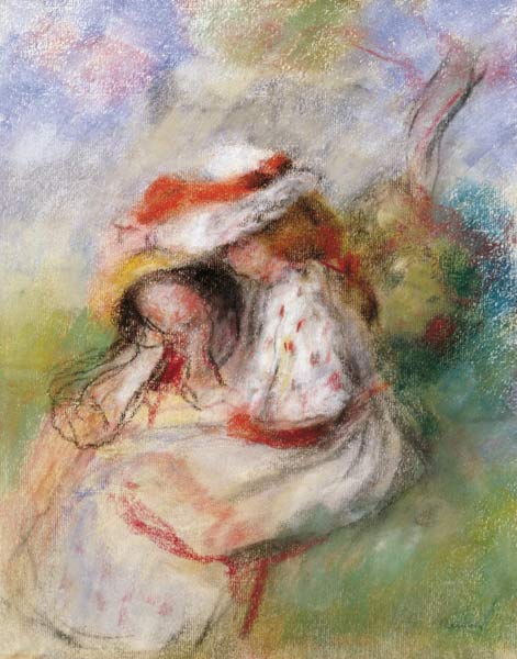 Duas jovens meninas em um jardim – Pierre-Auguste Renoir Pierre-Auguste Renoir Master Apollon