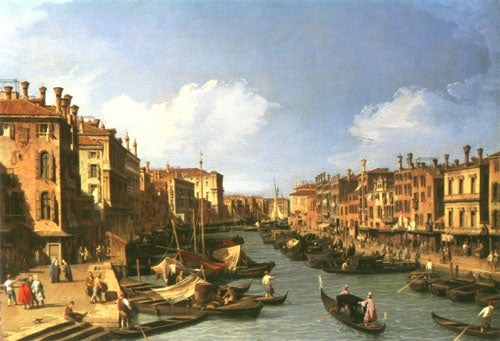 Grande Canal: vista do sudoeste a partir da ponte de Rialto sobre o Palazzo FosAri – Canal Giovanni Antonio Giovanni Antonio Canal Master Apollon