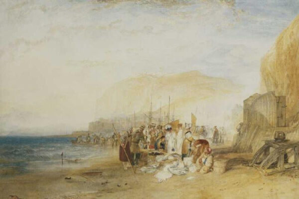 Mercado de Peixes Cedo de Manhã na Praia – William Turner William Turner Master Apollon