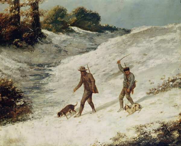 Braconniers na neve – Gustave Courbet Gustave Courbet Master Apollon