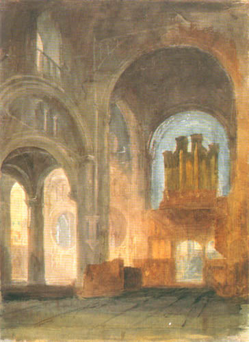 Vista do interior da catedral cristã – William Turner William Turner Master Apollon