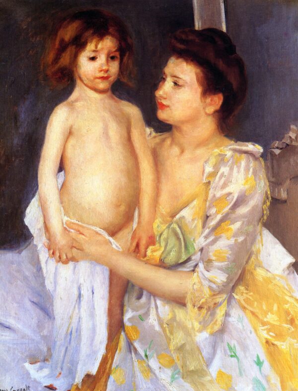 Jules sendo secado por sua mãe – Mary Cassatt Mary Cassatt Master Apollon