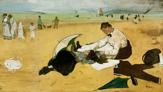 A pequena menina na praia do mar – Edgar Degas Edgar Degas Master Apollon