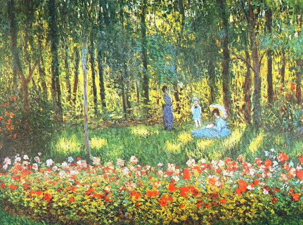 A família do artista no jardim – Claude Monet Claude Monet Master Apollon