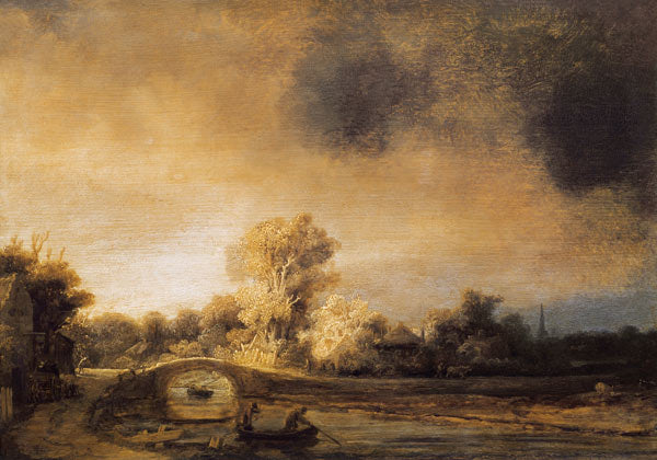 Rembrandt, Paisagem com ponte de pedra – Rembrandt van Rijn Rembrandt van Rijn Master Apollon