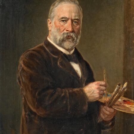 Autorretrato com paleta de pintor – Ludwig Knaus Ludwig Knaus Master Apollon