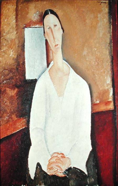 Madame Zborowska com as mãos unidas – Amadeo Modigliani Non classé Master Apollon