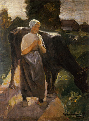 Menina com a vaca / Cowgirl holandesa – Max Liebermann Max Liebermann Master Apollon