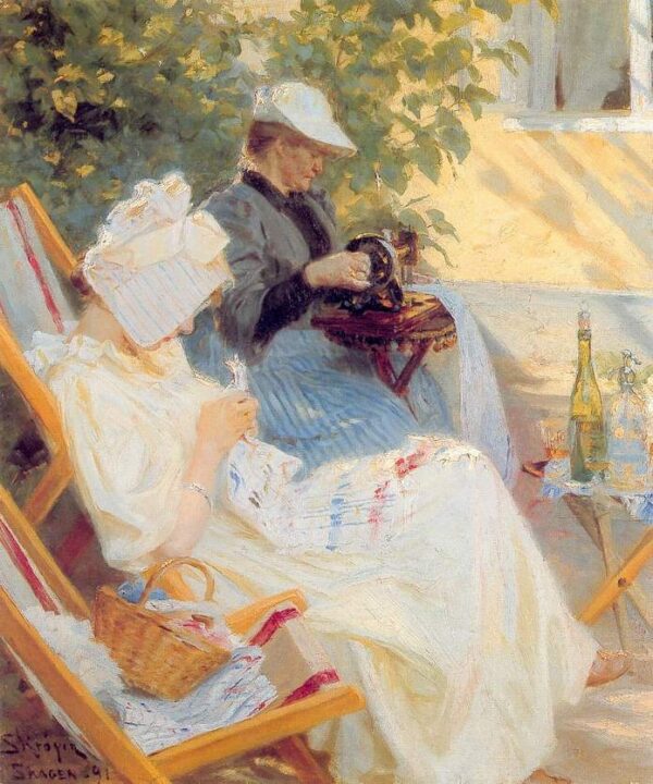 Marie e Sua Mãe no Jardim – Peder Severin Kroyer Peder Severin Krøyer Master Apollon