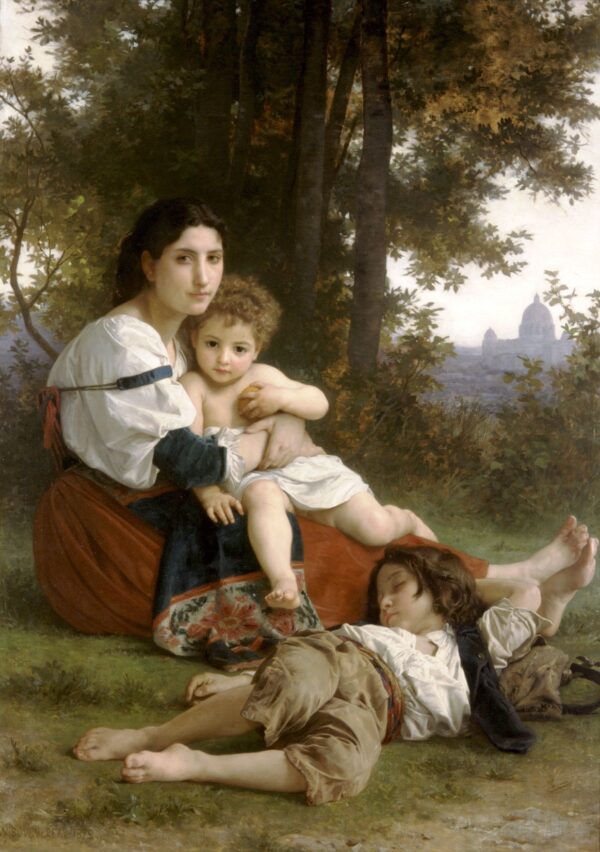 Mãe e filhos – William Bouguereau William Bouguereau Master Apollon