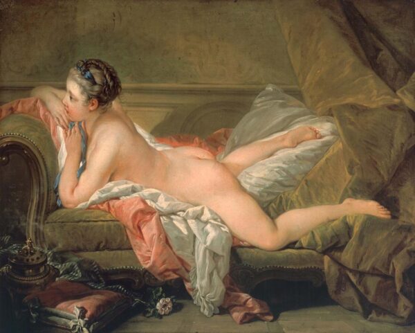 Retrato de Marie-Louis O’Murphy (Nu em um Sofá) – François Boucher François Boucher Master Apollon