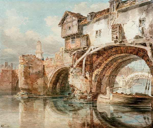 Velho ponte galês em Shrewsbury – William Turner William Turner Master Apollon