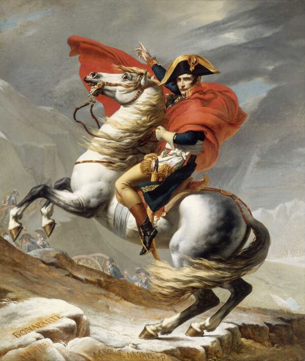 Bonaparte atravessa o col do Grande São Bernardo – Jacques-Louis David Jacques-Louis David Master Apollon