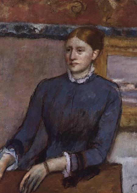 Retrato de Hélène Rouart no escritório de seu pai, detalhe de Hélène – Edgar Degas Edgar Degas Master Apollon