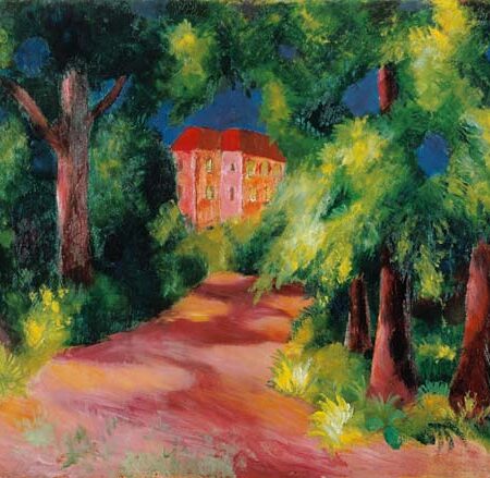 A casa vermelha no parque – August Macke August Macke Master Apollon